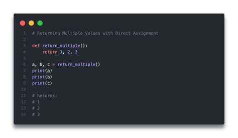 multiple return values python